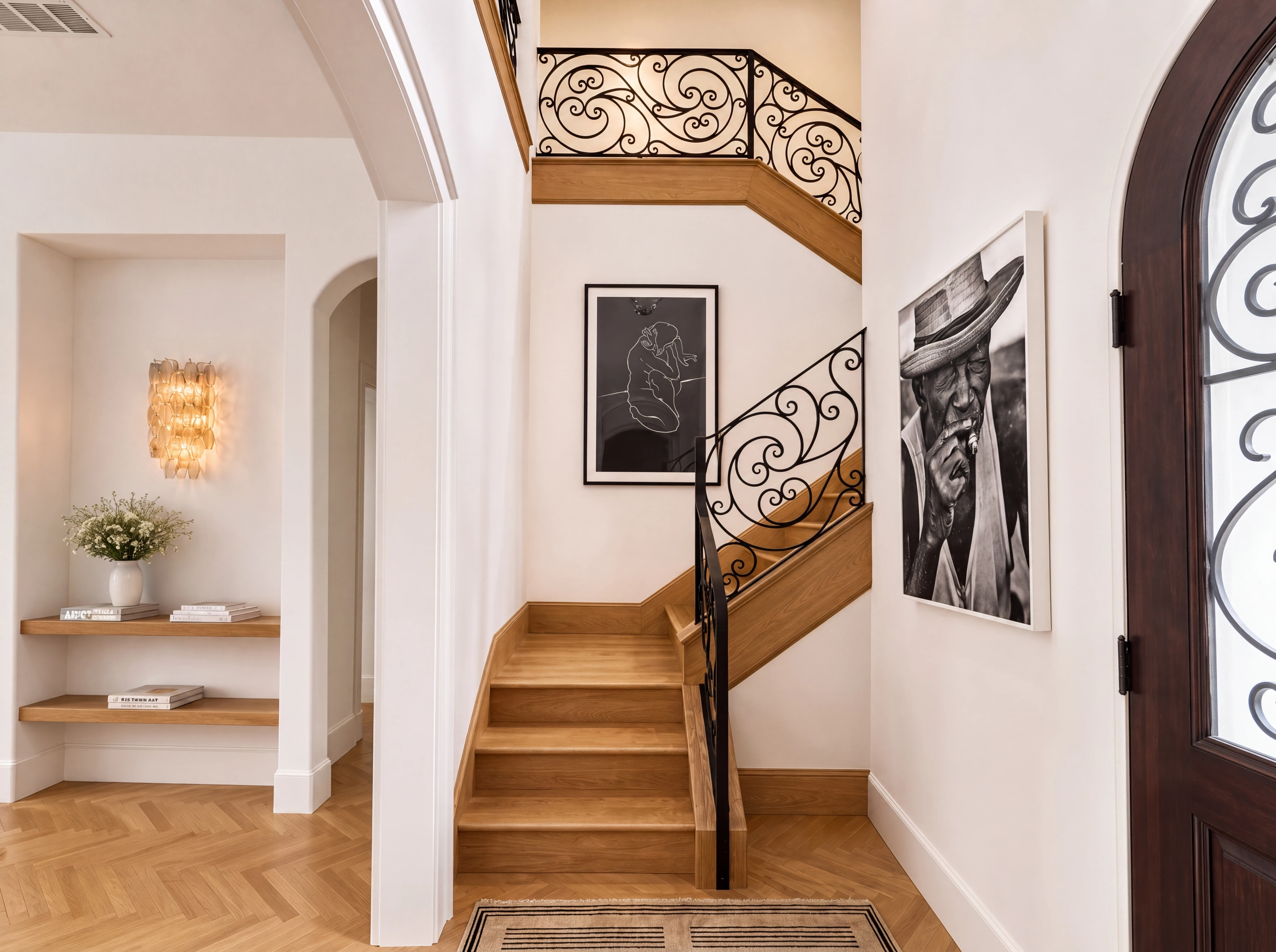 Foyer with staircase