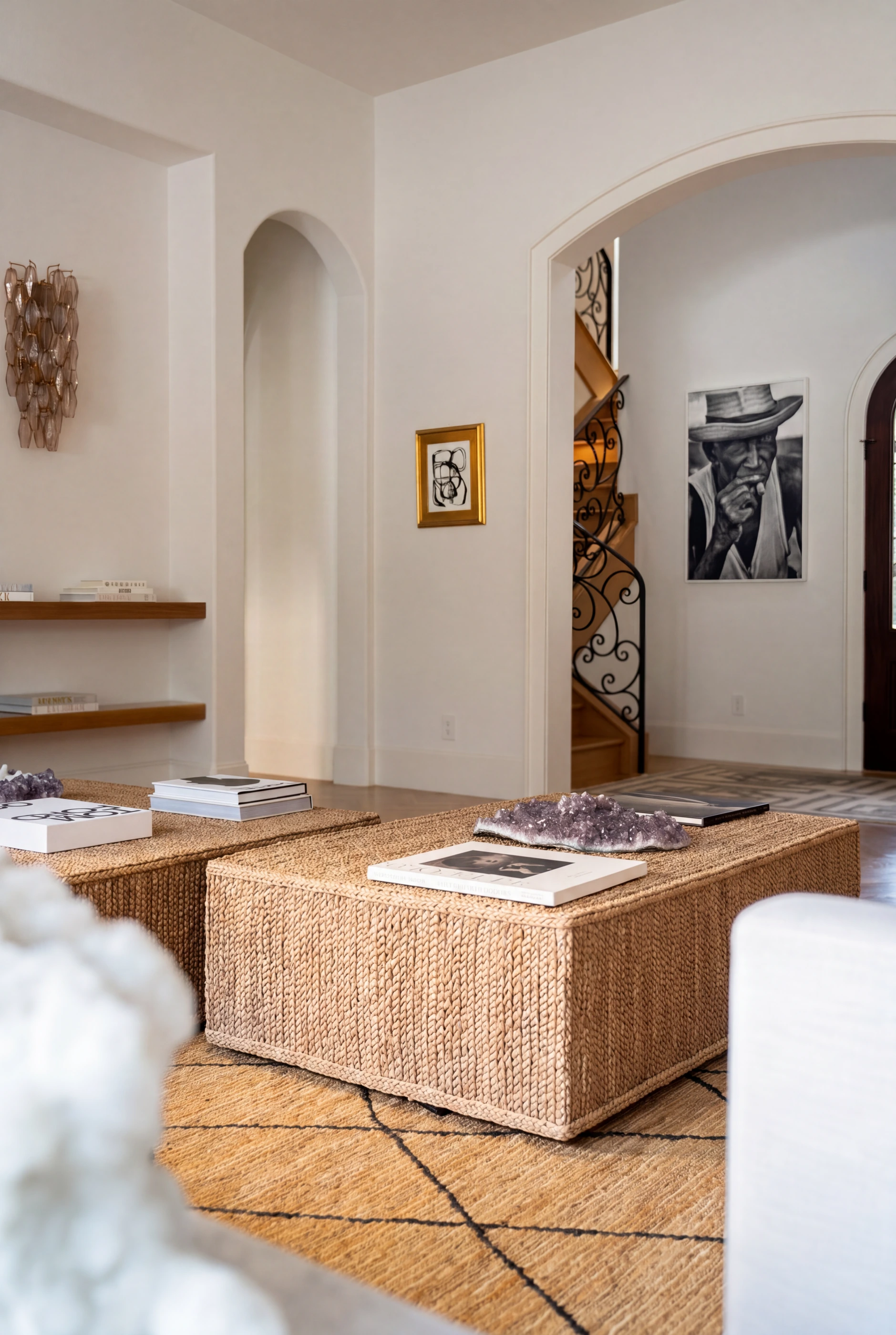 Living room artwork and millwork detail