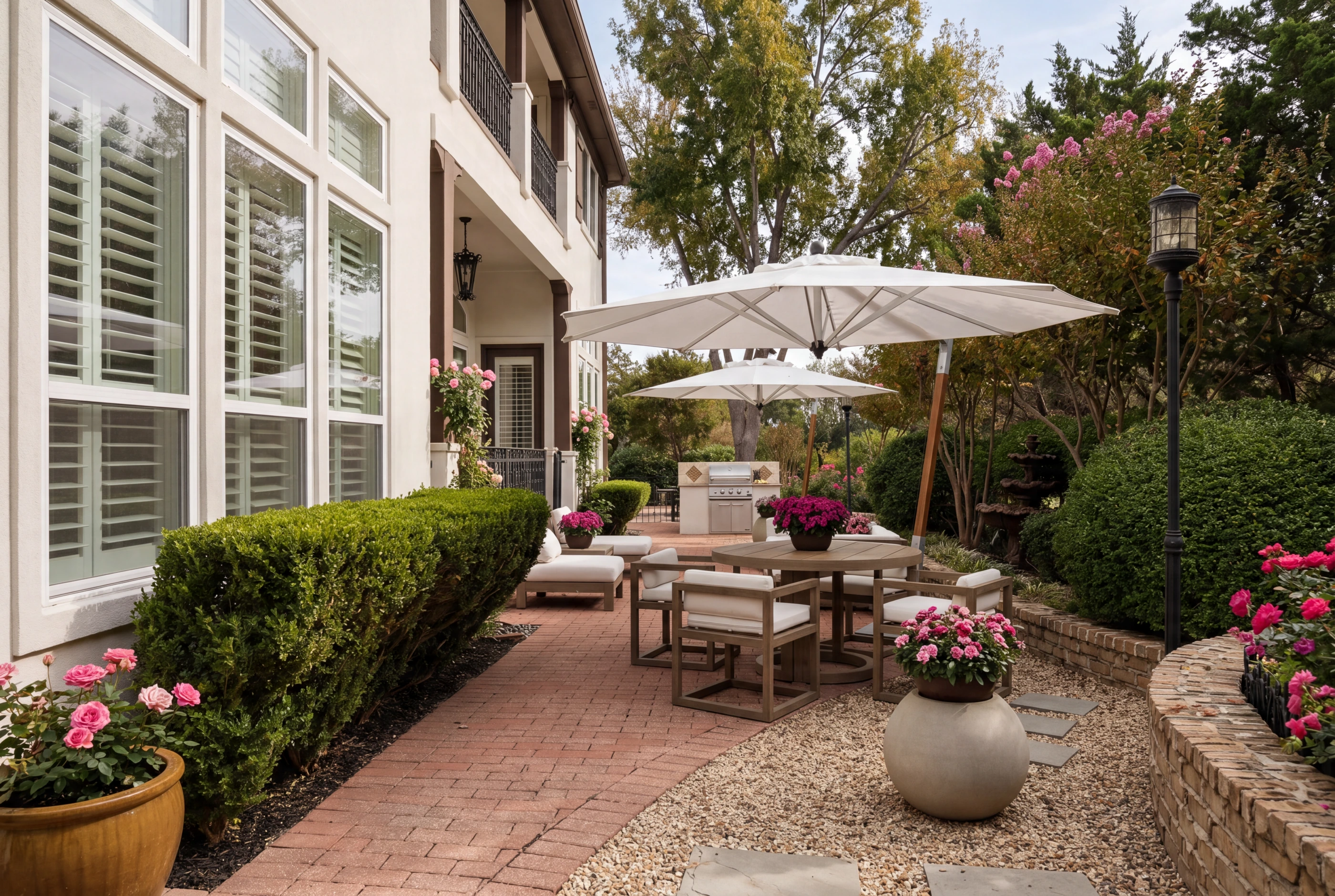 Covered patio with gazebo