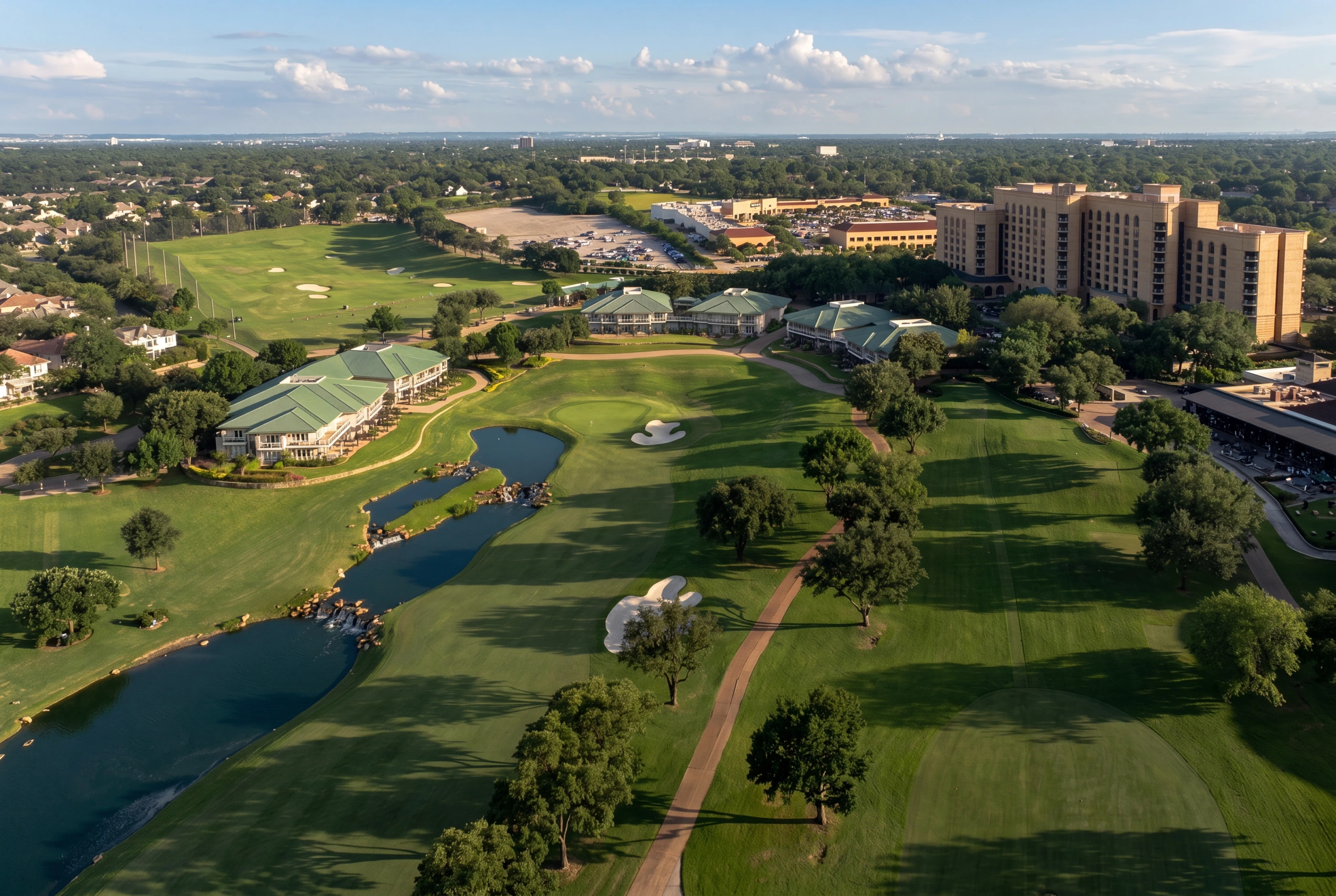 Nelson Golf course and driving range from above