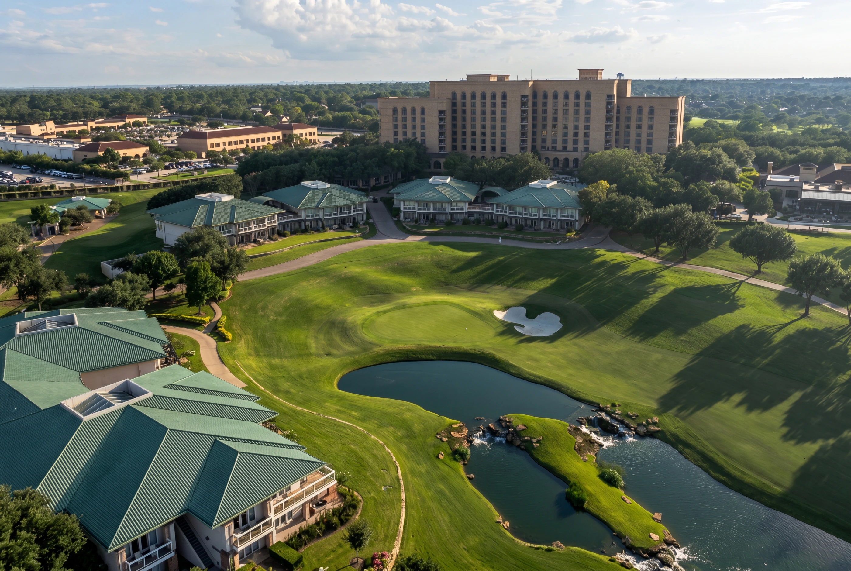 Ritz-Carlton Las Colinas and Nelson Golf from above